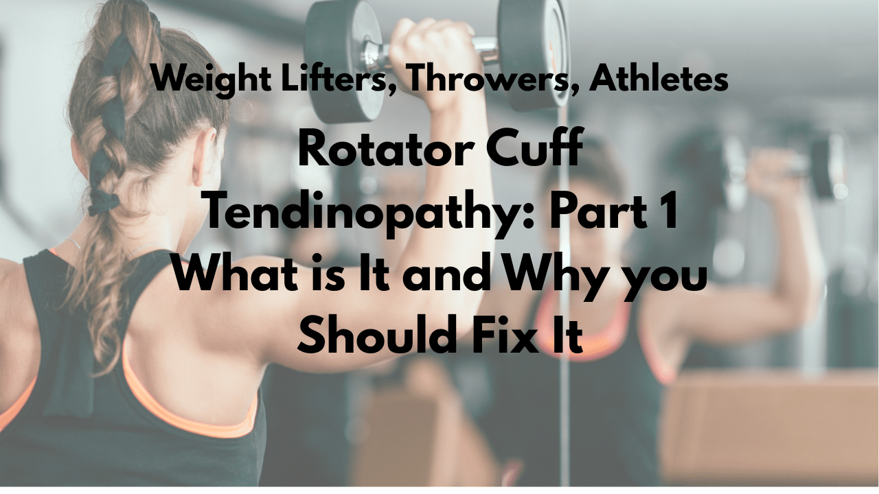 Rotator Cuff Part 1 Blog